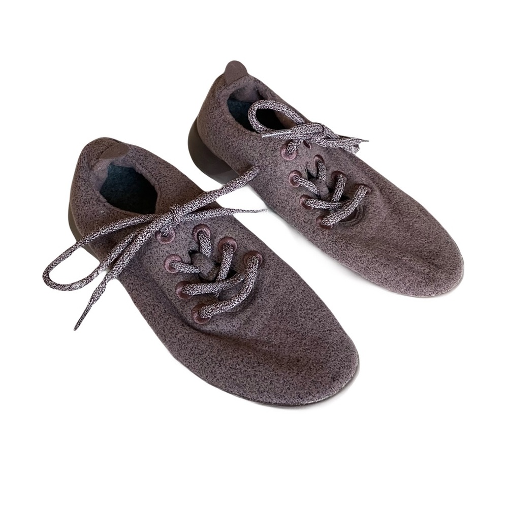 Allbirds Wool Runners Sneakers Size 7 Plum Purple Comfy Cozy Lace Up Travel Warm